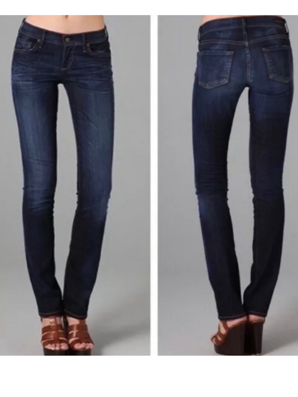 Citizens of Humanity Ava Low Rise Straight Jeans Dark Wash Size 27
